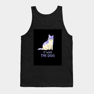 It Was The Dog Design Black Tank Top